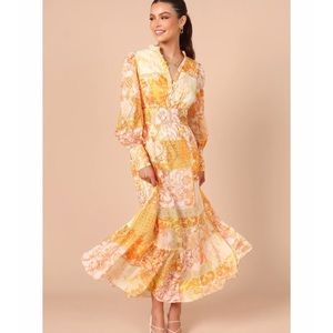 Petal & Pup Yellow Orange Maxi Dress